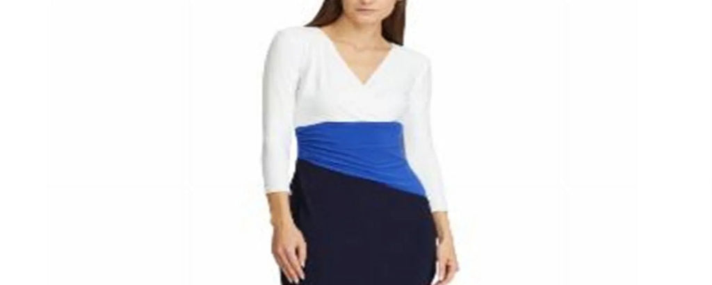 Blue Color Women's Lauren Jersey dimension Ralph 10 Blocked outfit