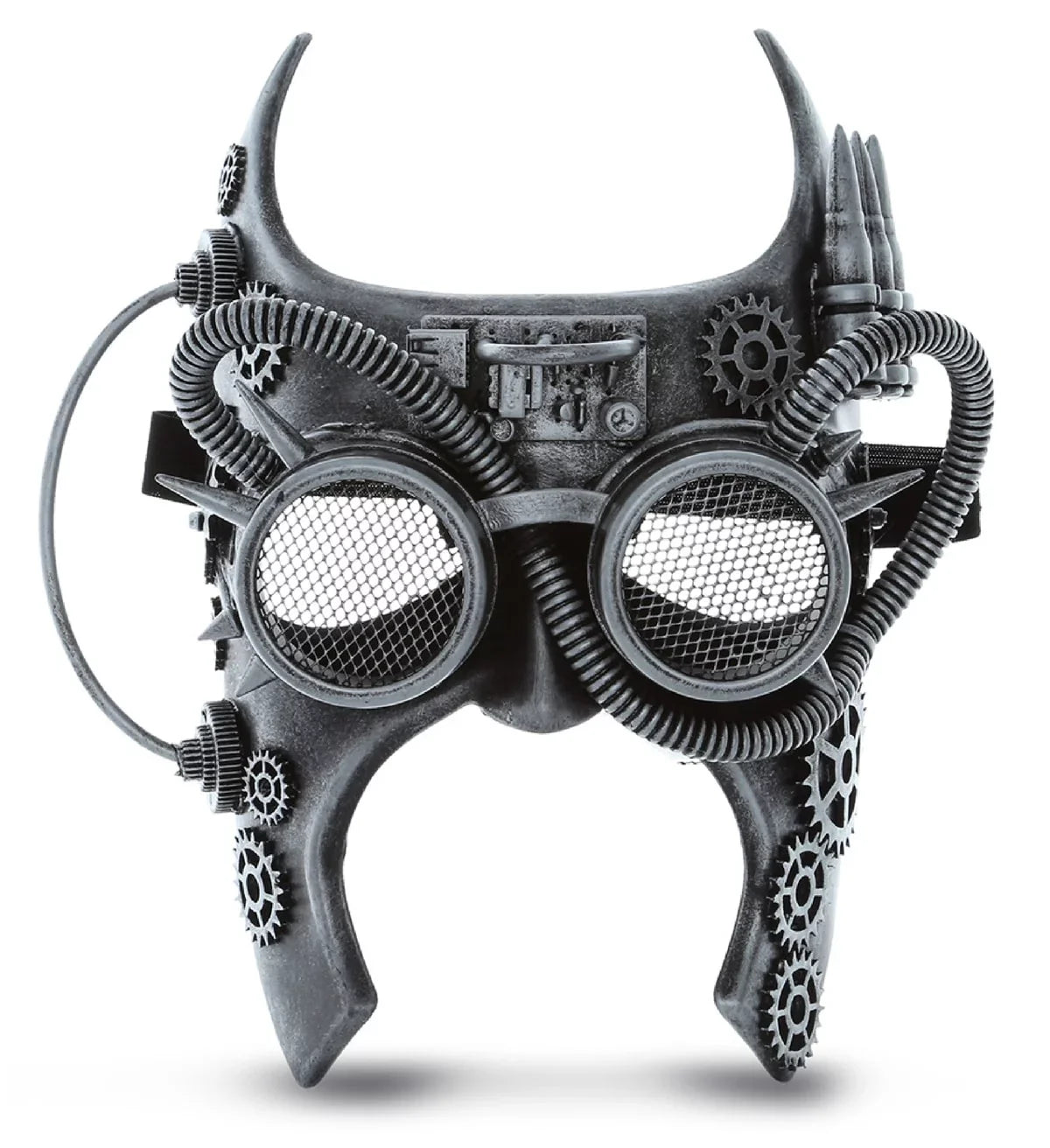 Silver Robot - Steampunk Goggle Gladiator Studio Mask Attitude Costume Half Face