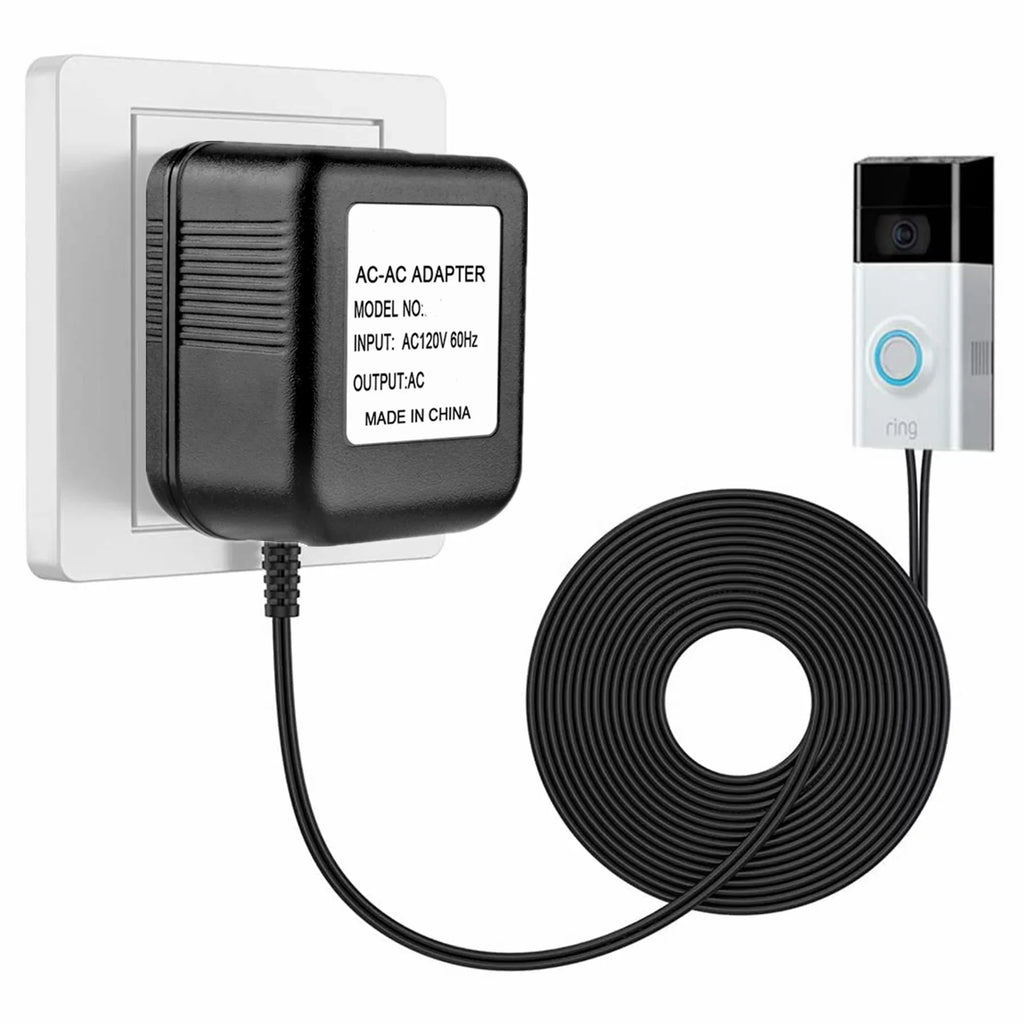Compatible Replacement Doorbell for Wi-Fi Video Power Doorbell Video Smart FITE Greet ON Adapter AC 24V 26ft & zmodo