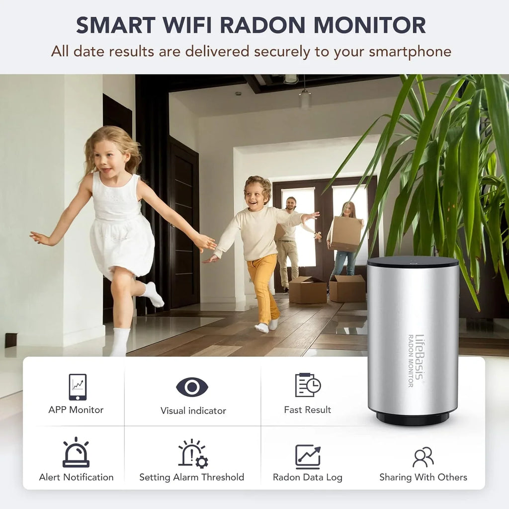 Capture Detector Radon Smart Home Levels of Monitor for Fast Radon Basis Life Fluctuating
