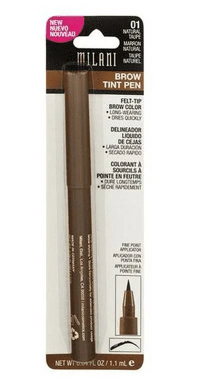 Pen, Natural Tint 2) Taupe Milani Brow oz [01] (Pack of 0.04