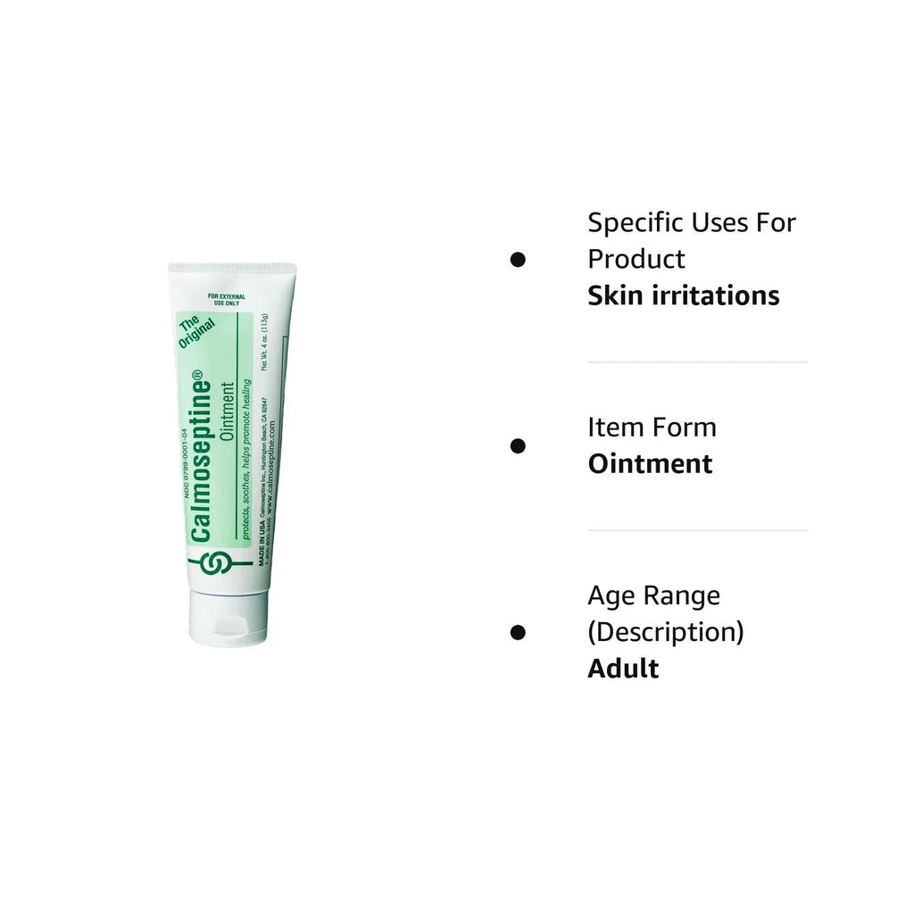Calmoseptine - Pack for Skin - & 4 Wound of Ointment with Zinc for Oz, Rashes, Menthol Barrier Skincare Irritation, Diaper 5 Moisture Itching Burn, Healthy Effective Care, Cuts & Oxide Healing