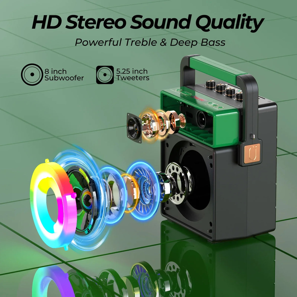 Home Machine with (MS73) Karaoke for Speaker 2 with JYX Microphones, Karaoke Light, Adult Karaoke Karaoke System, Bluetooth Wireless Machine Machine Singing and Mic