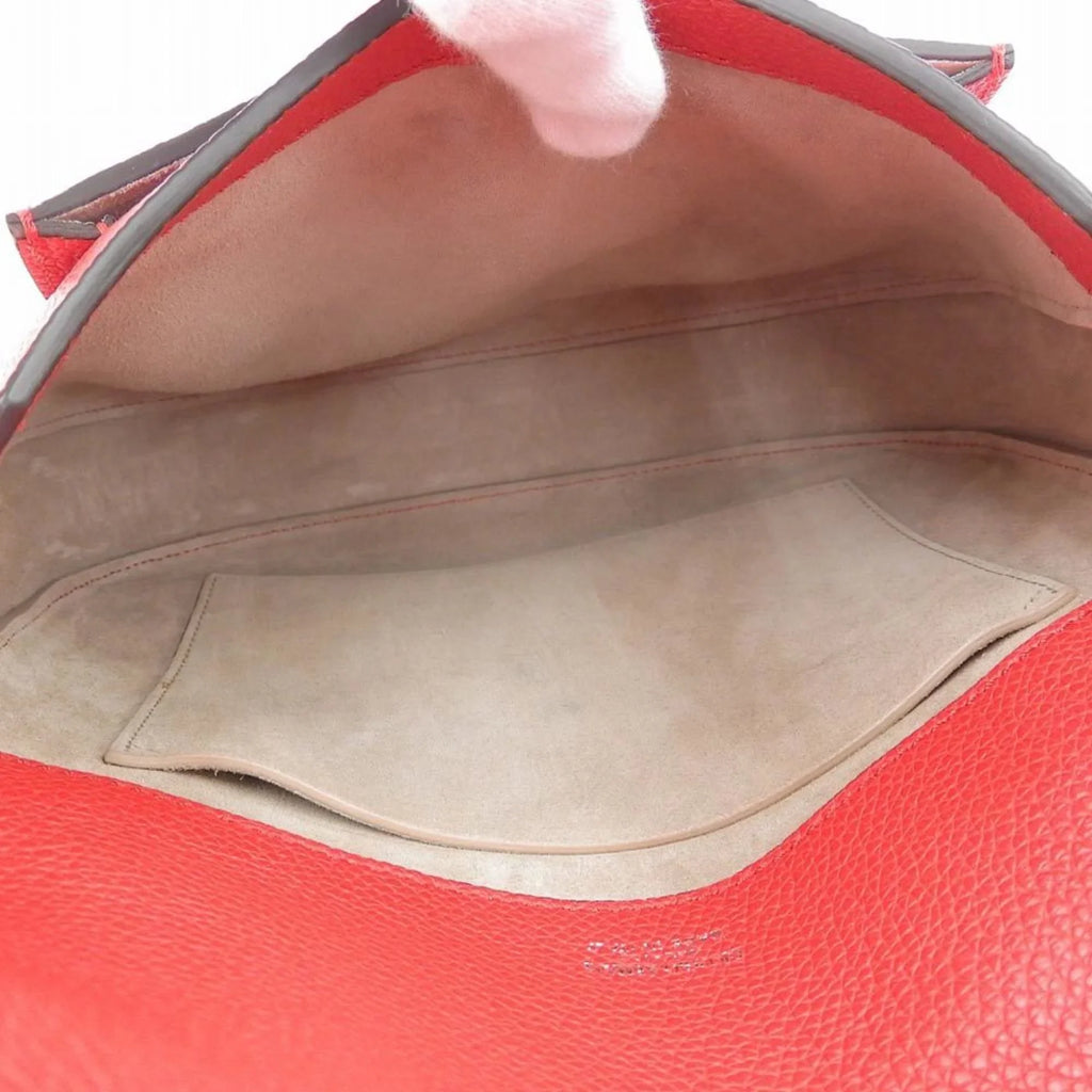 Armani (Like Giorgio New) One Bag Shoulder Pre-Owned Red Leather