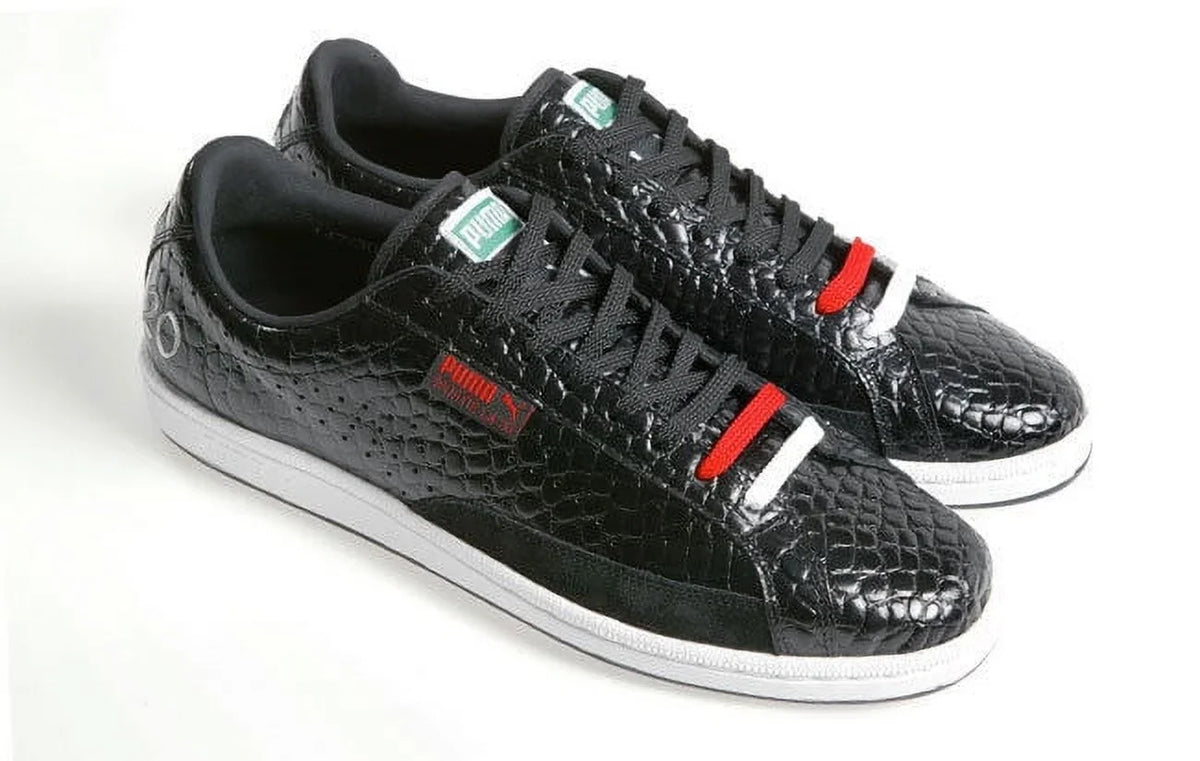 MEN WOMEN 7 5.5 SHOES SPORTIE LA. / SKIN UNISEX BLACK CROCODILE NEW MATCH