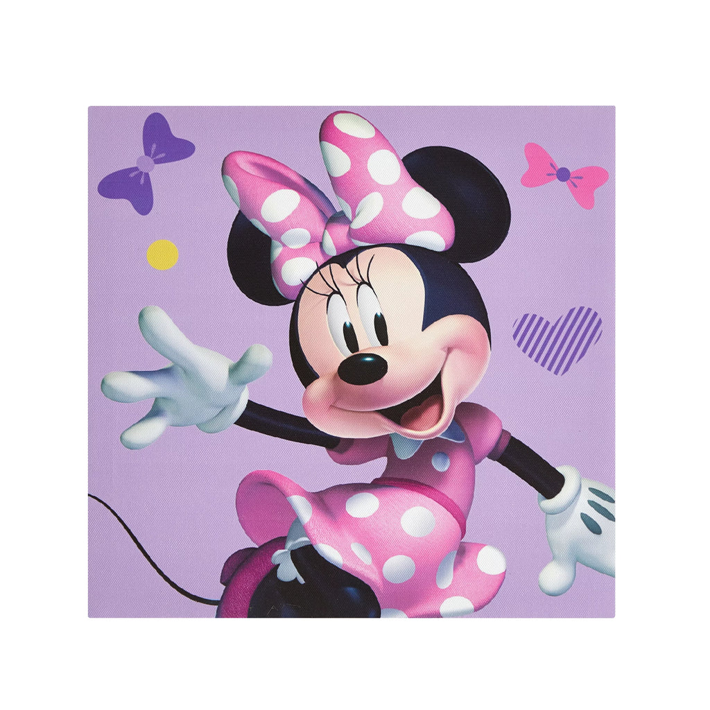 Children's Minnie Disney Pack Wall 4 Mouse Canvas Pink Art