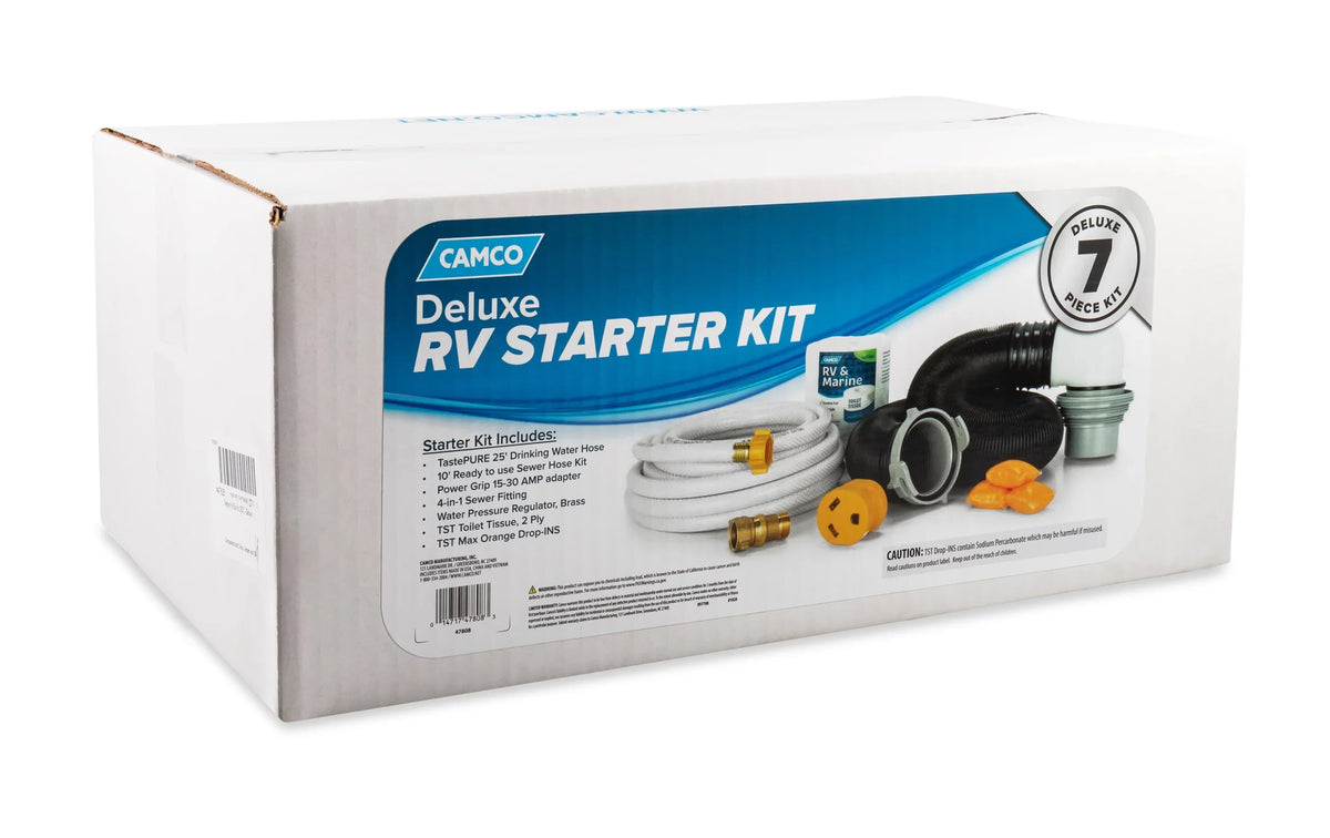 with Right Start Boxed Basic Season Starter RV RV Outfit (47808) | Kit | Camco Out Deluxe Accessories to the Multicolor Your