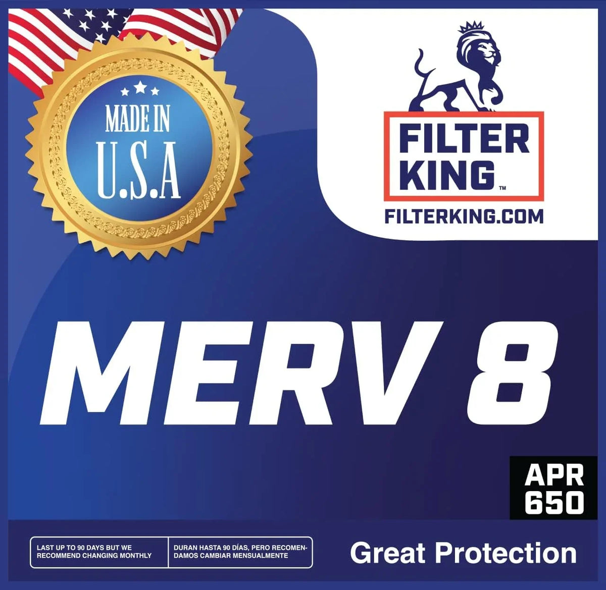 Furnace x King Filter IN | Filter 26x35.5x1 A/C HVAC Filters dimension: USA MERV | x | 4-PACK MADE Pleated .75" | 8 Air Actual 35.5 26