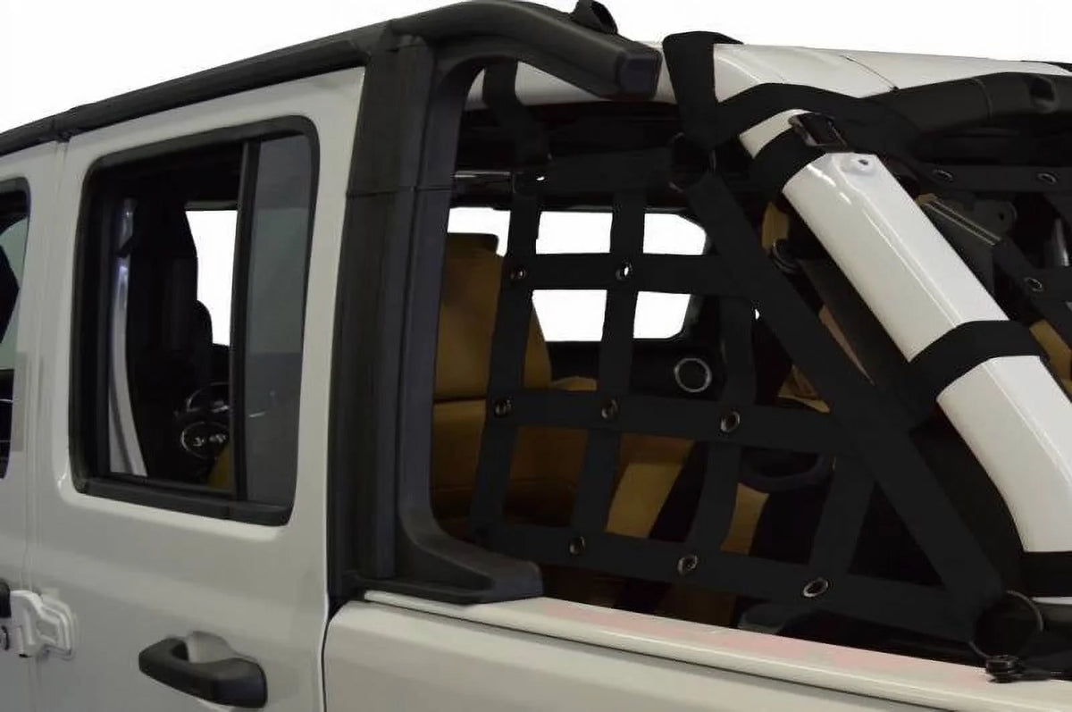 JL4N18CSBK side Dirtydog 4 Fits Netting JLU only door Wrangler 2018 Cargo Black Jeep