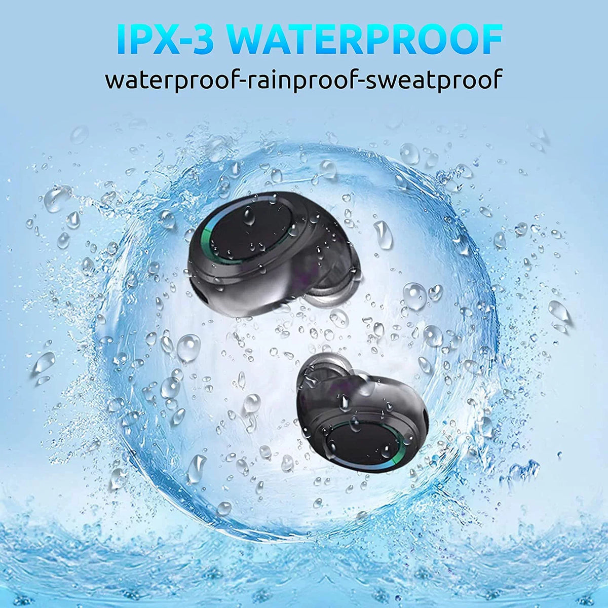 Waterproof with BlueTooth IPX3 Compatible / Wireless Touch Noise Sweatproof 5G/Plus/Ultra (Black) V5.1 Mic Galaxy / S21+ Reduction with PRO Earbuds