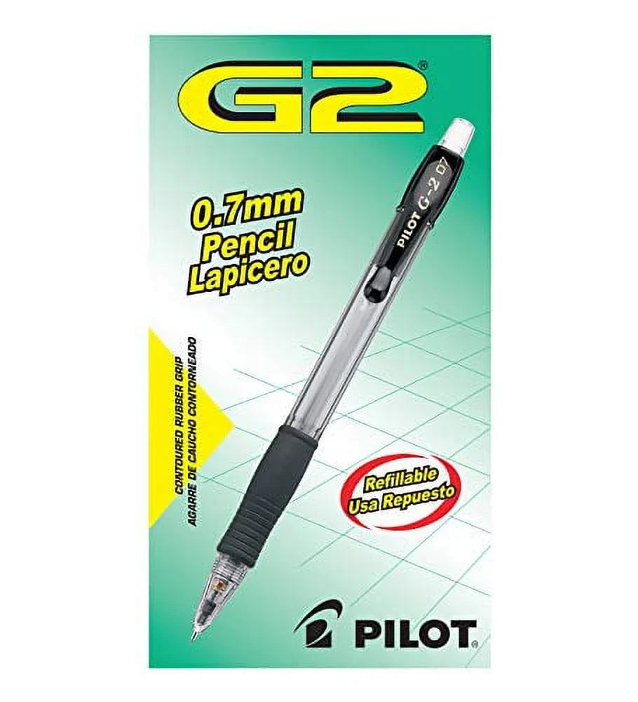 Mechanical Black with Pencils, G2 PILOT (51015) 12-Pack Accents, Lead, 0.7mm