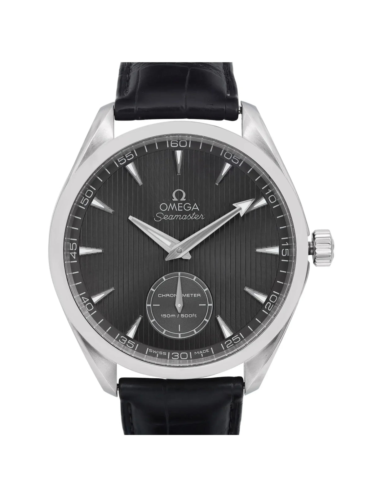 Manual XXL Steel Wind Railmaster Aqua Terra Omega Mens Watch 231.13.49.10.06.001