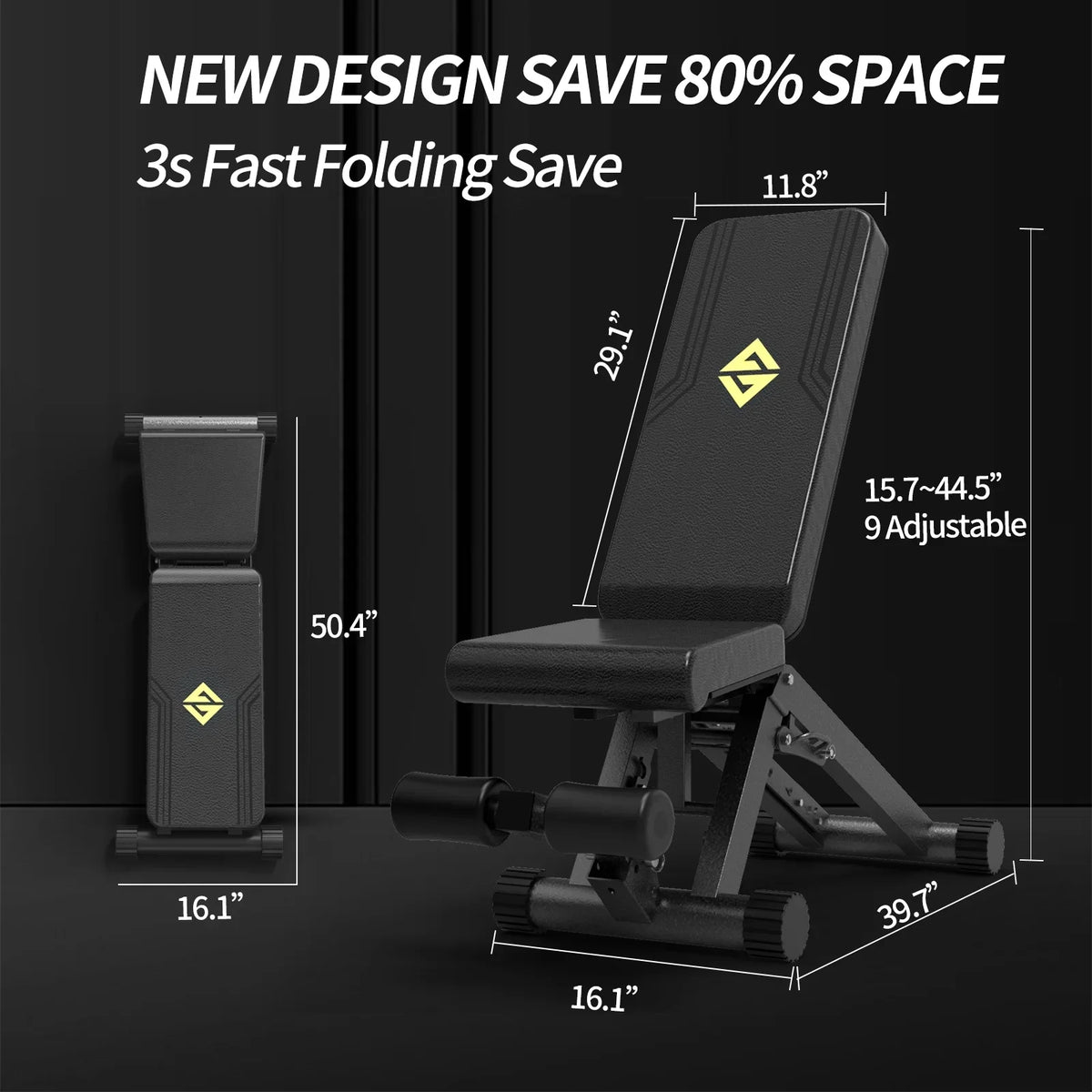Full Bench, Adjustable Home Incline for Workout, for Capacity Body Pounds Set Foldable Weight Training Gym Bench 880 Benches Strength