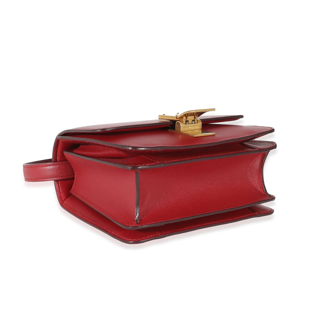 Small Celine Pre-Owned Classic Calfskin Smooth Red Bag Box