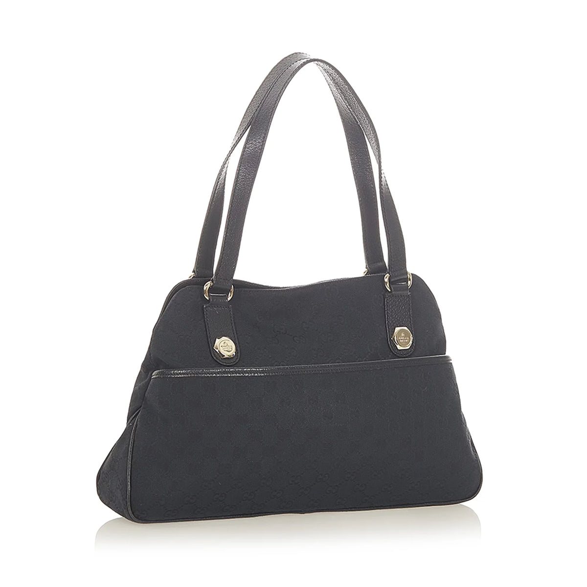 Fabric Black (Good) Women GG Canvas Bag Pre-Owned Shoulder