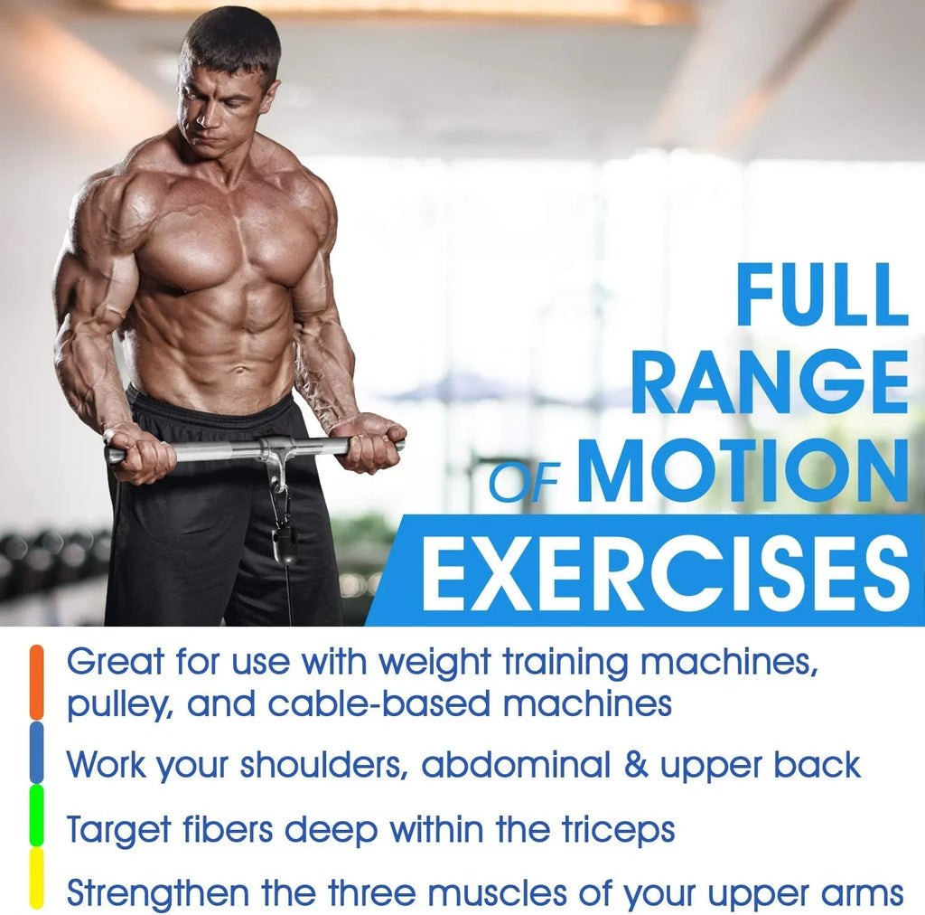 '+ Cable + Handle V-shaped Attachment D Tricep Bar Yes4All Rope Combo Double