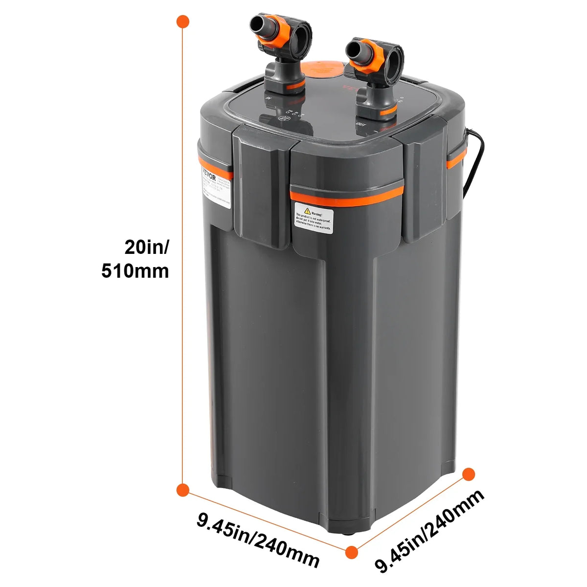 Quiet Lamp Aquarium UV Fish Tank Canister Filter SKYSHALO 200 20w Gallon