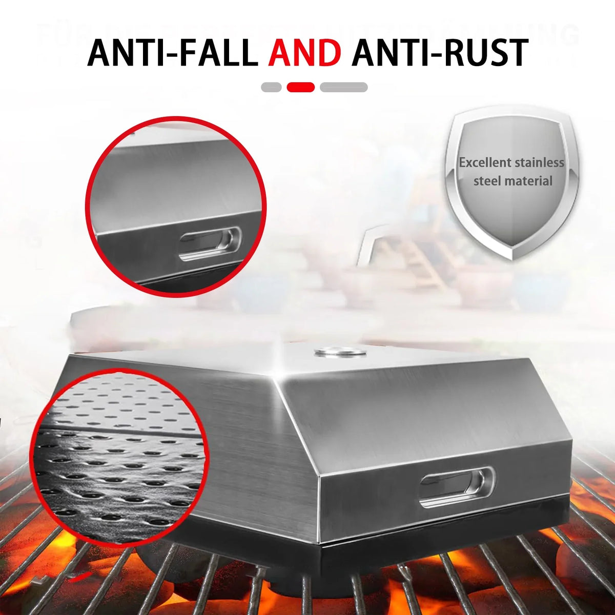 Charcoal Pizza BBQ Home-made Pizza Portable Fits Top Gas & On Oven Handles, Pizza Carry Grill, Any BBQ Oven, Easy Oven, Grill