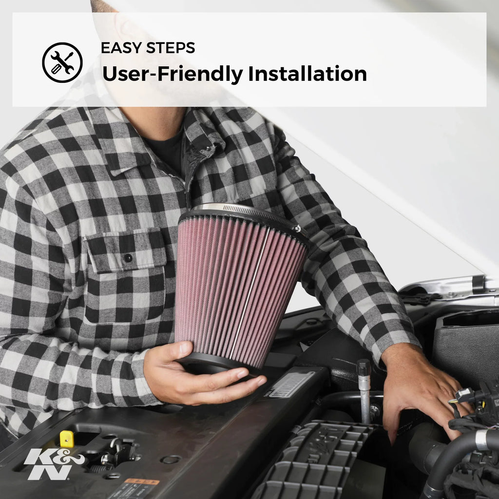 Duty: Premium, High Industrial Heavy E-3402 Performance, Filter, Air Filter: Replacement Engine K&N Washable,