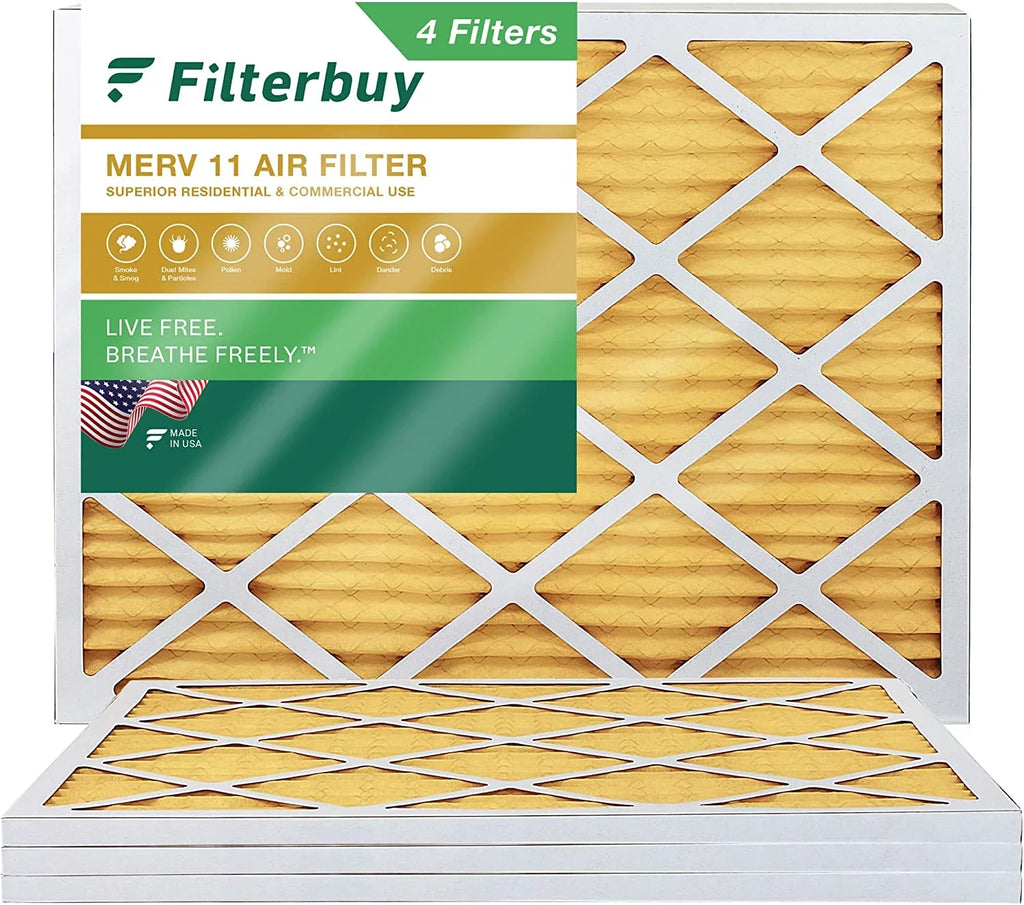 AC Pleated Air Furnace Filterbuy MERV Filters HVAC (4-Pack) 11 17x20x1