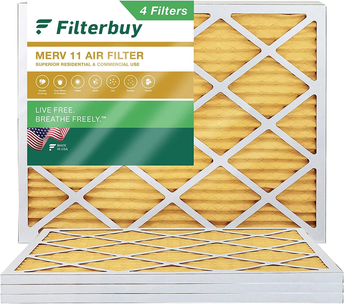 AC Pleated Air Furnace Filterbuy MERV Filters HVAC (4-Pack) 11 17x20x1