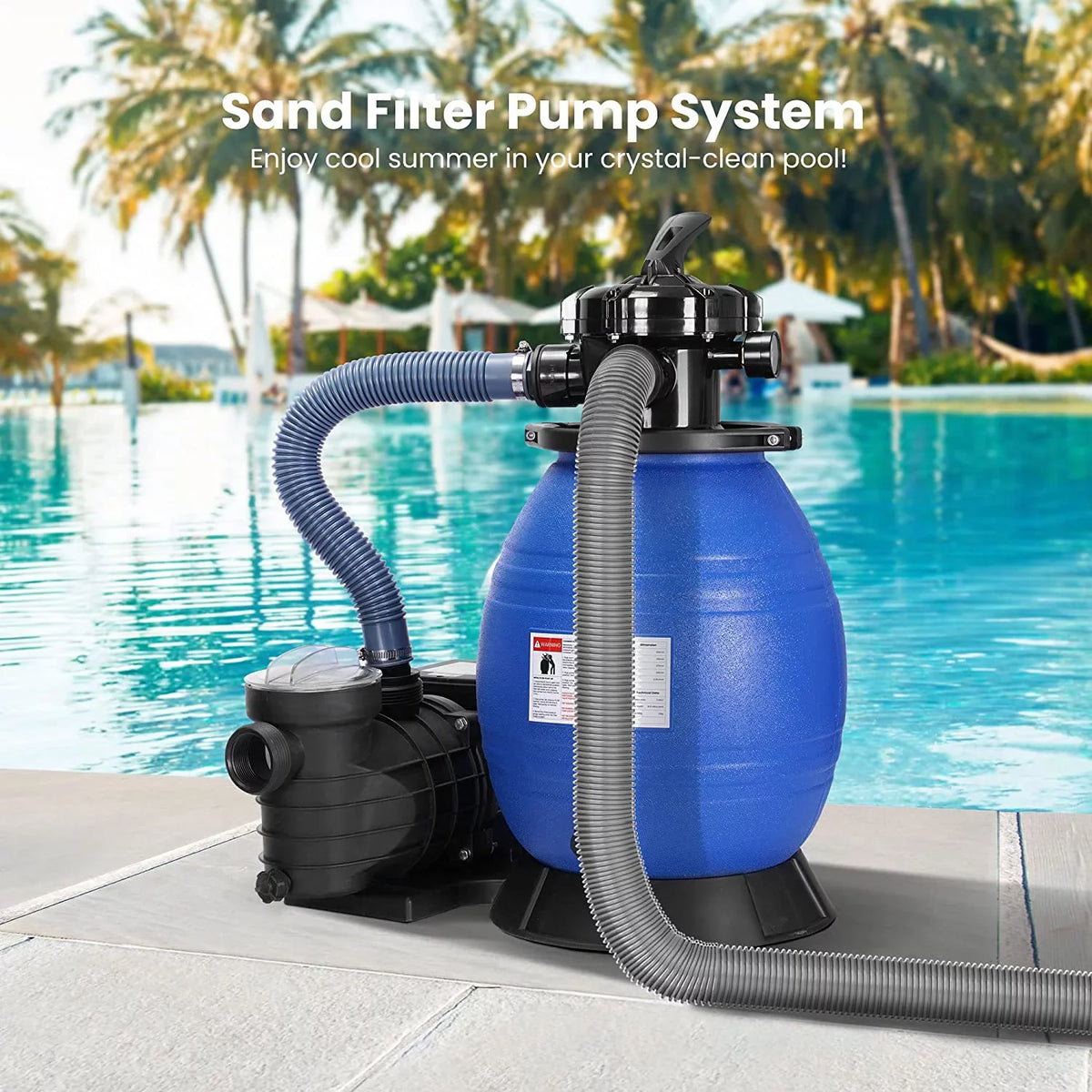 Pump, Pool, with Pound 15360 Fits Sand 3/4 SPECSTAR Filter 45 Pool Hp 2380 GPH Sand Gallons Capacity