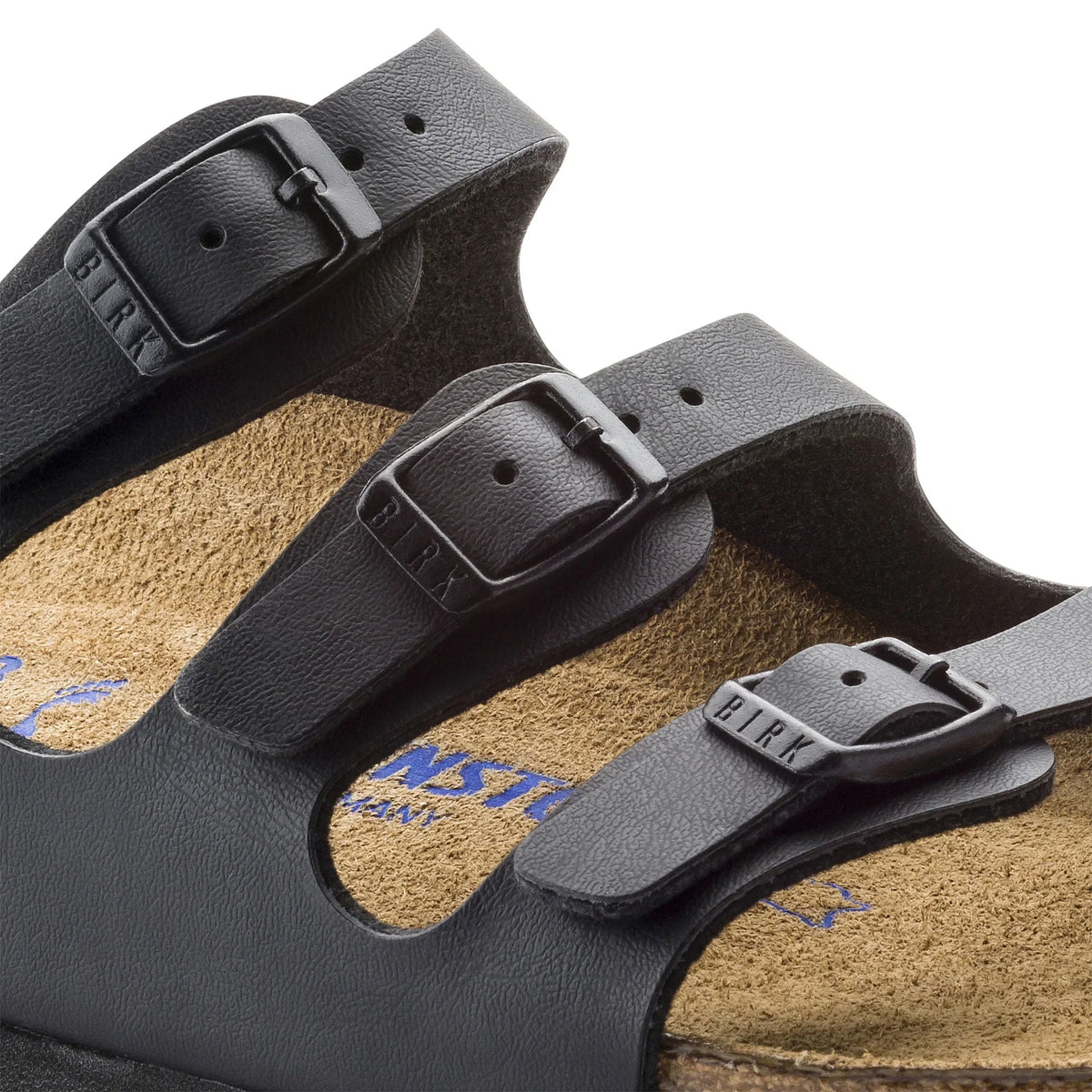 8-8.5 Sandal Florida Footbed 0053011 BIRKENSTOCK Black - BFL Narrow BLACK Women's Soft Birko-Flor