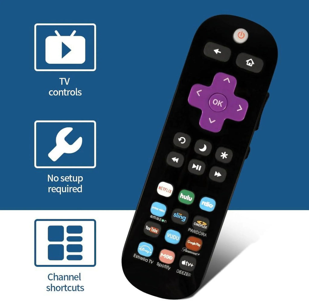 TV/Hisense TV/Westinghouse TV/Onn Applicable TV/Sharp Remote Replace of for 2 Universal TV/Philips TCL Roku Pack