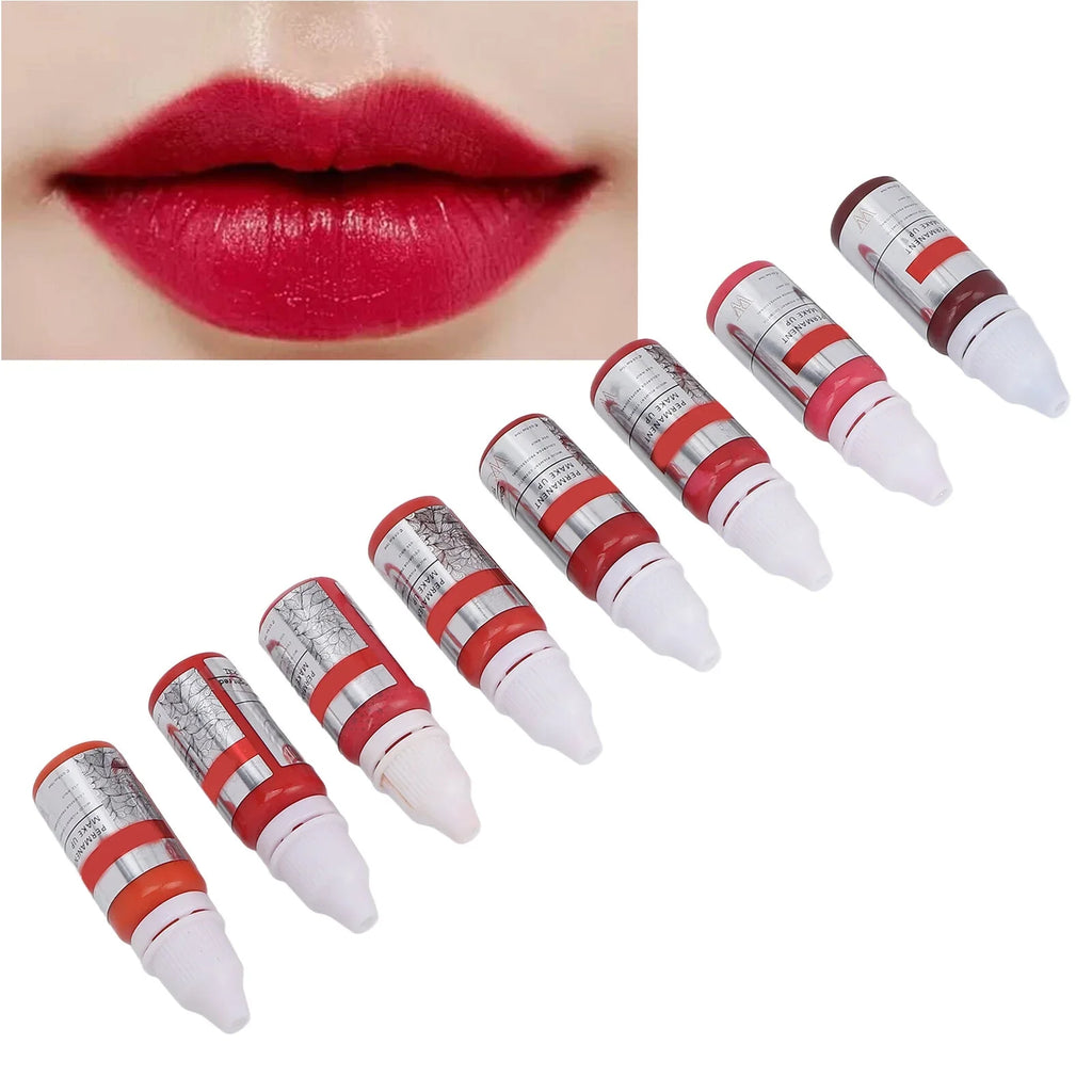 Microblading Color Ink Permanent 8pcs Tattoo Semi Lip Pigment 120ml Makeup