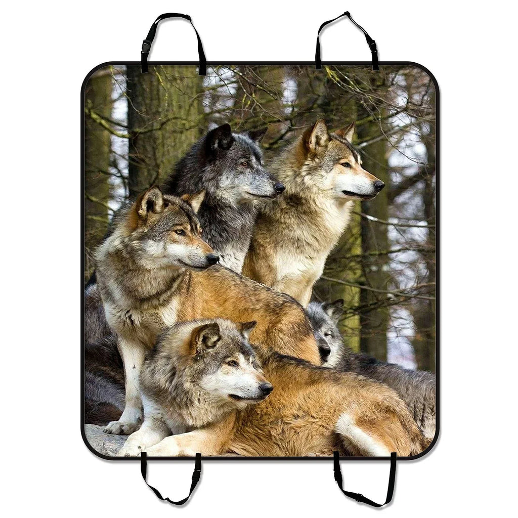 Car inches Trucks Seat Pet Animal SUV Mat Mat Car GCKG Cover Mat Seat For Cars and Hammock Wolfs Cargo Dog 54x60 Trunk Wild