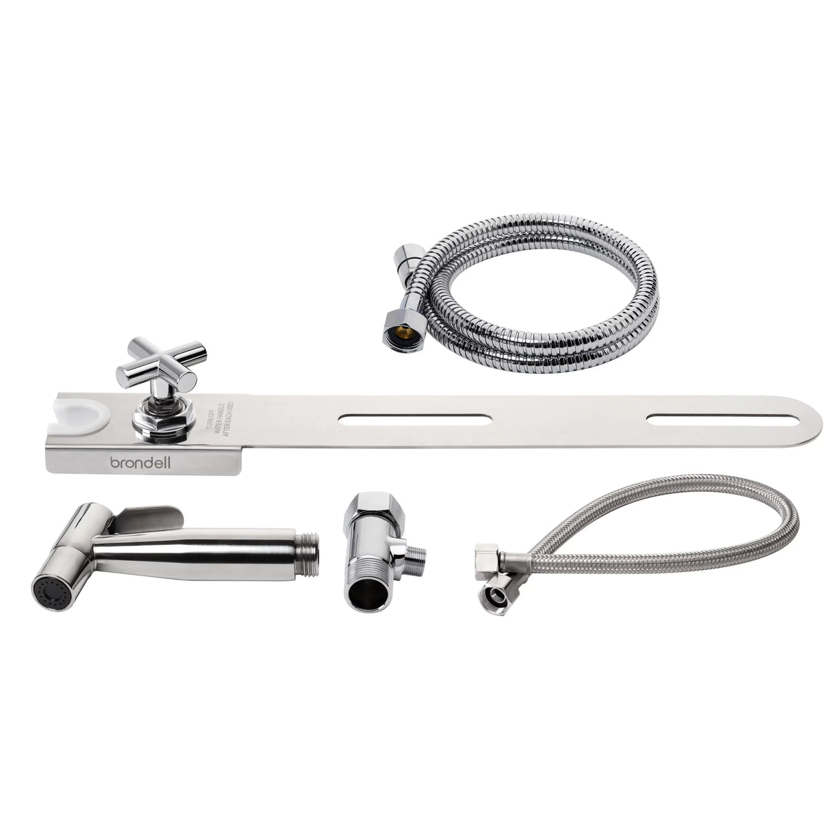 CleanSpa with and Brondell Holster Luxury Integrated Shut Hand-Held Steel Stainless Sprayer Bidet off,