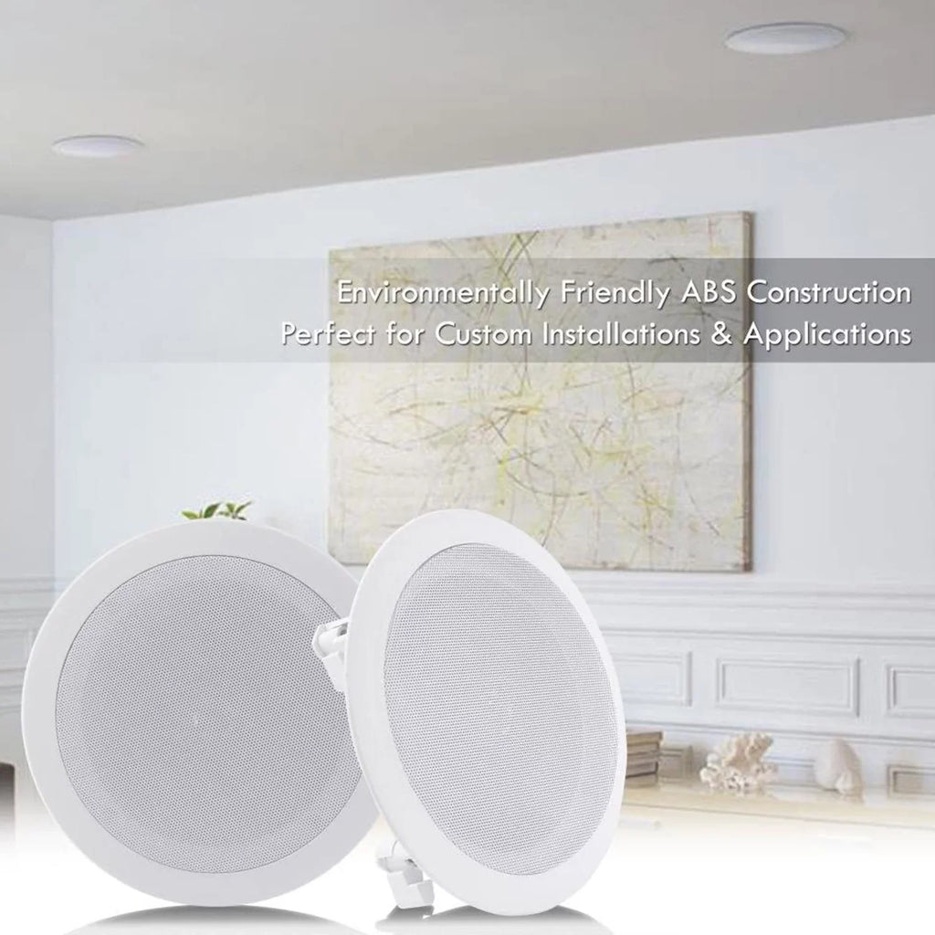 Pairs) System 6.5 Watt 2 Way Inch In Wall (4 Pyle PDIC1661RD Speaker Ceiling 200