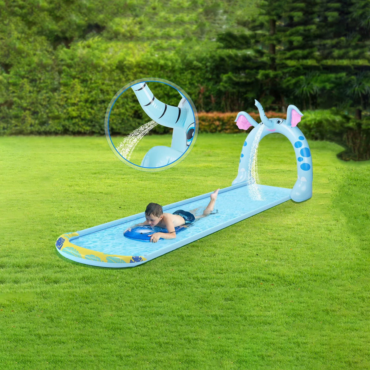 Pool Arch exterior Elephant Sprayer Inflatable Toy liquid Kids 16' Central Slide