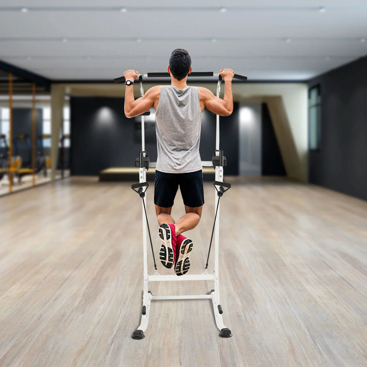 Tower Dip Up Gym Station Chin Black Pull Home Bar Push Power Gym Power Home Height Tower Adjustable