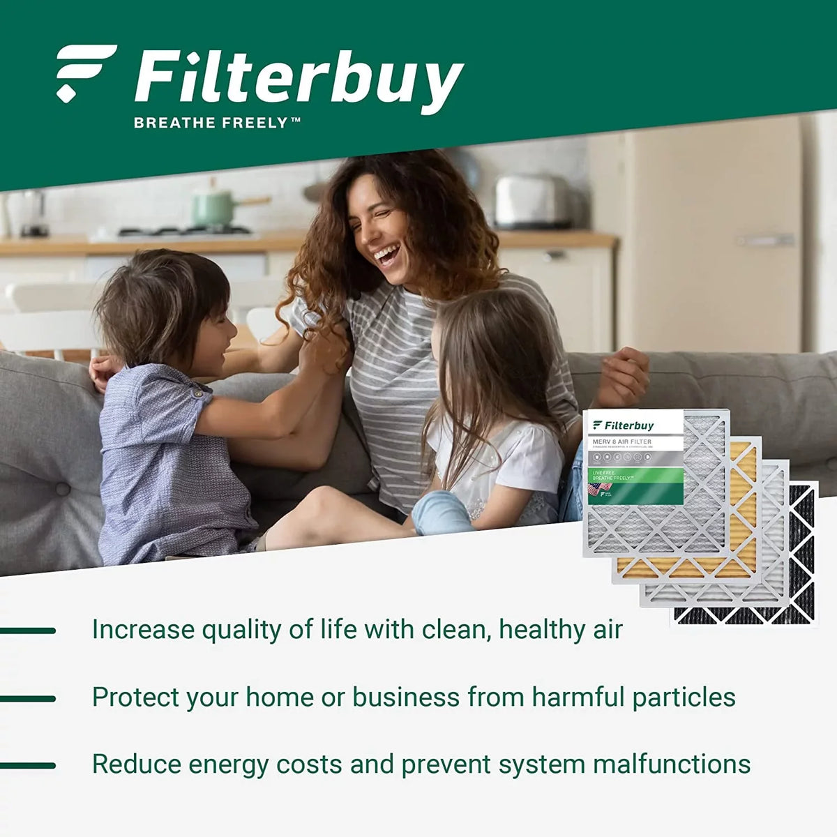 (12-Pack) 16x25x1 Filters Air Odor Eliminator HVAC Pleated with Activated MERV AC Furnace Carbon 8 Filterbuy