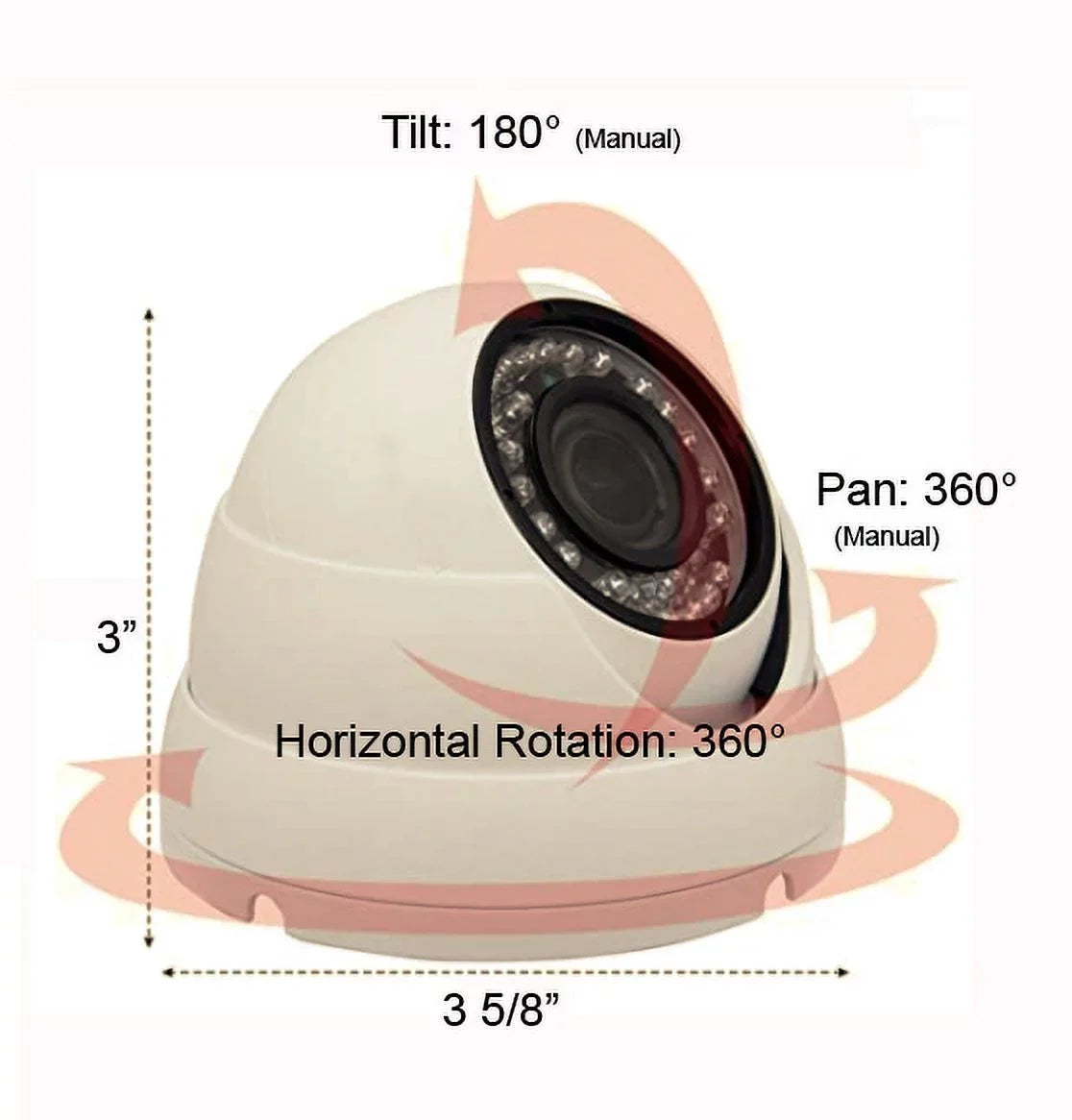 1920x1080 Megapixel AHD, CVI, 2.8mm Lens Full-HD Dome 4in1(HD-TVI, 1080P WDR Security Indoor (Charcoal) IR exterior 101AV CVBS) Camera 12VDC True DayNight HomeOffice STARVIS 2.4 Camera Fixed