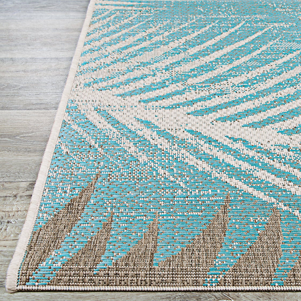 Couristan in. 7 3 ft. Rug, x ft. Tropical 24293134023710U in. 2 Aqua Palms 10 Monaco