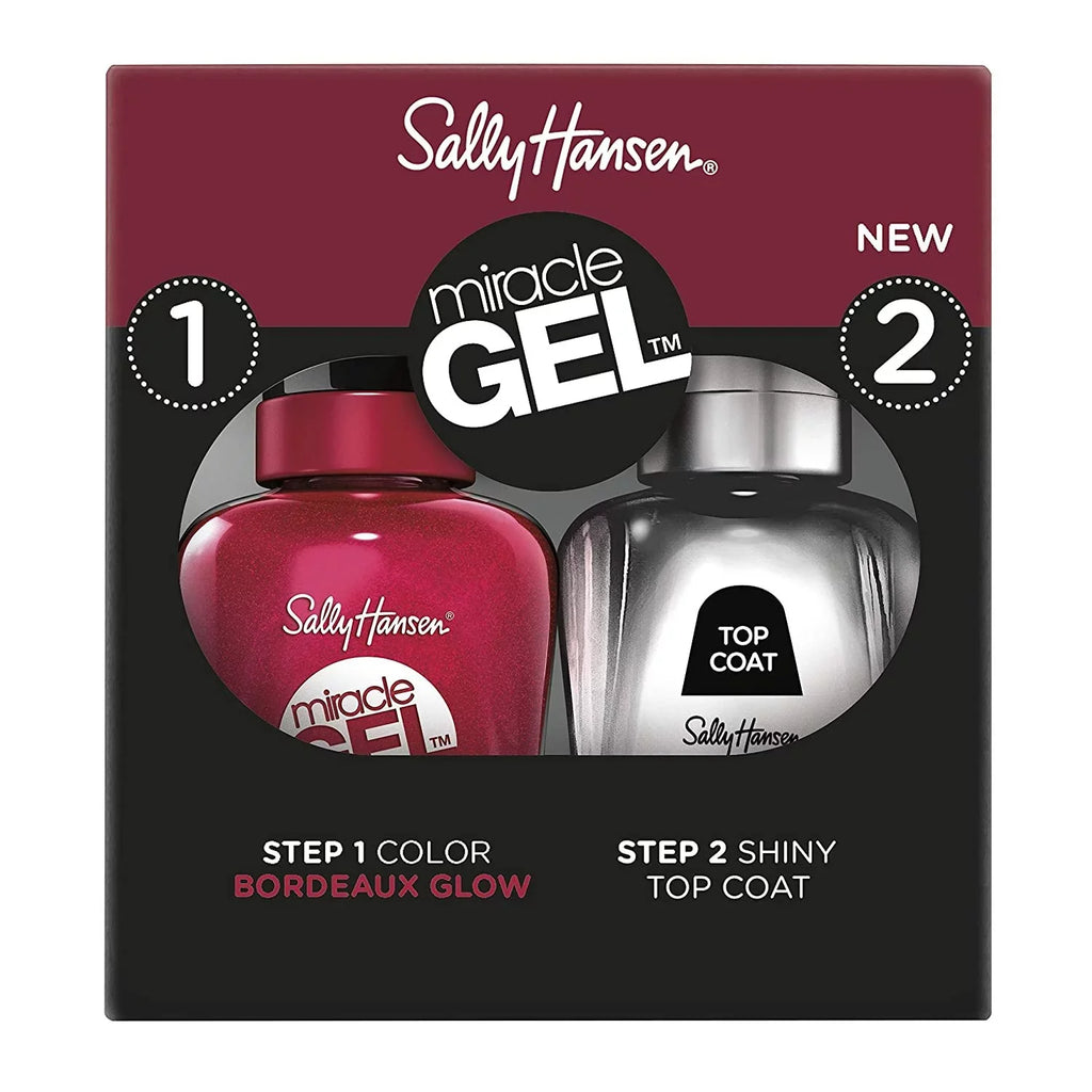 Gel Duo Sally Hansen Polish, Pack Nail Miracle Glow Bordeaux