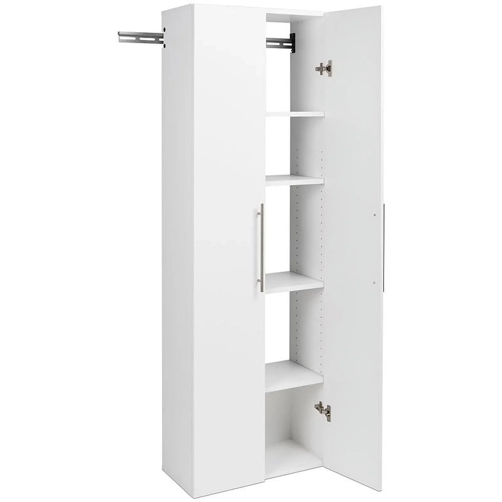White Wall Cabinet Row Garage Mounted Piece Large Set 72" Pemberly in 3