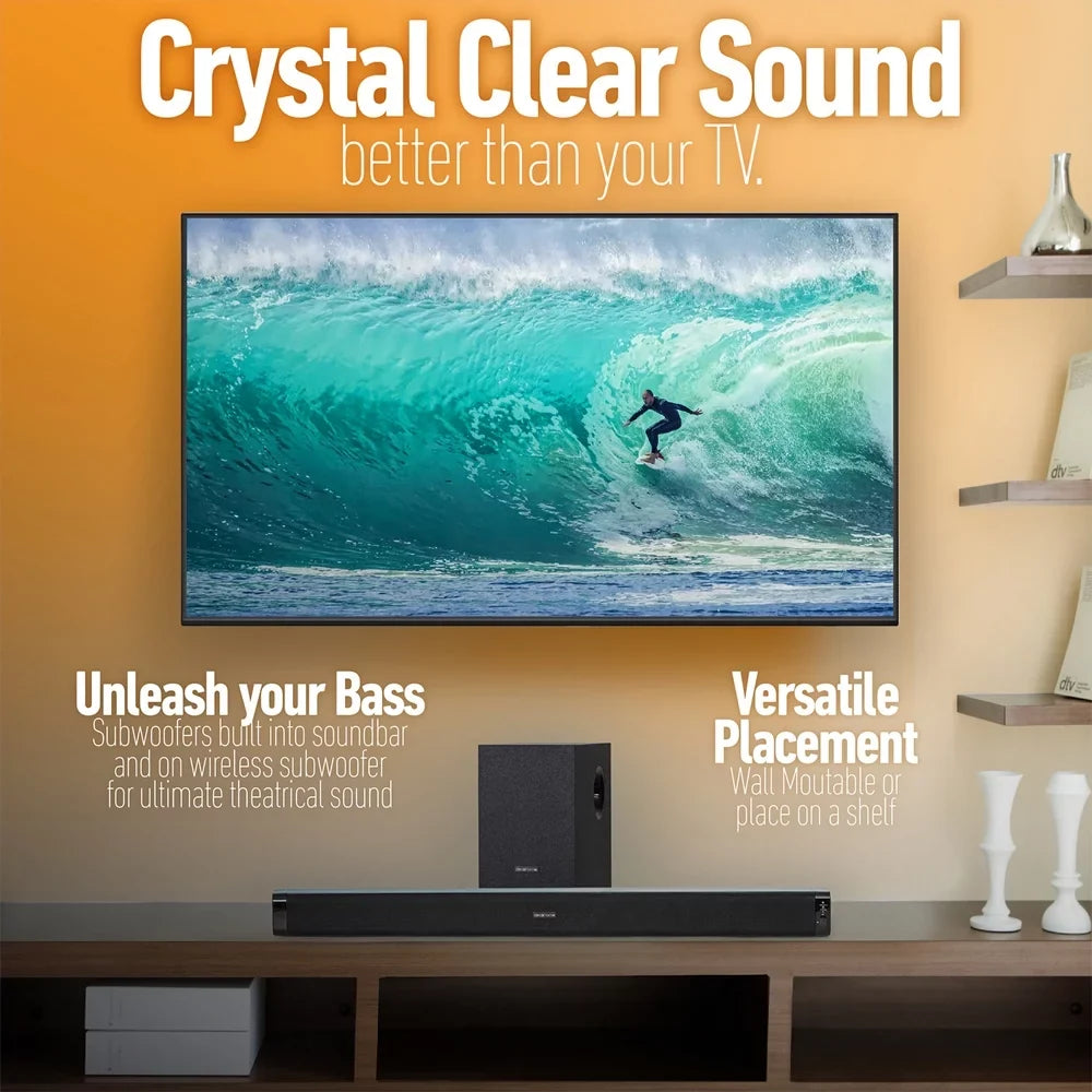 Wall Mount, Gear Screen 2020 TV X800H Smart UHD with Adapter, TV XBR43X800H and 4K Deco Subwoofer, 43-inch with Soundbar Bundle 6-Outlet Essentials (2020) Cleaner Surge LED 60W