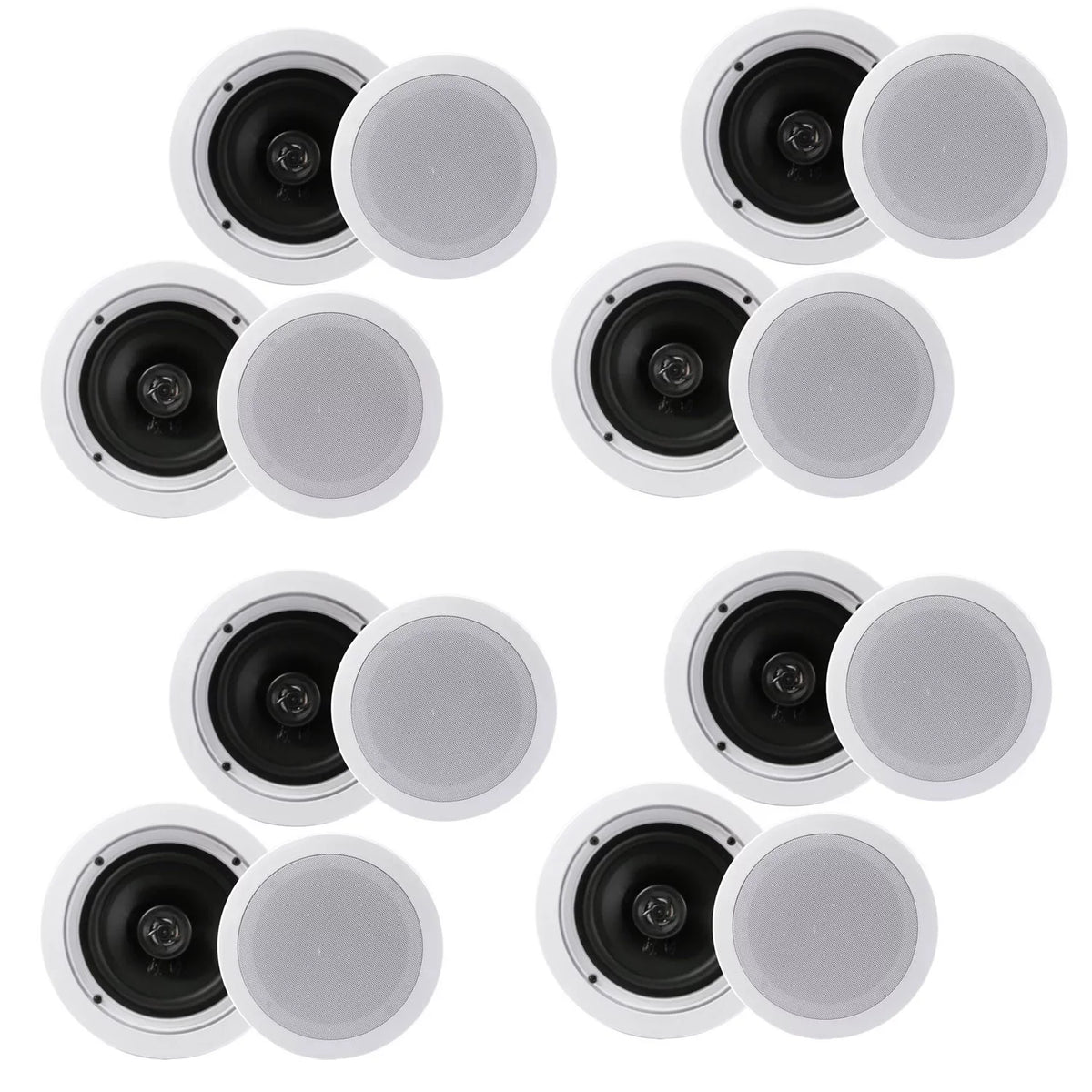 Pairs) System 6.5 Watt 2 Way Inch In Wall (4 Pyle PDIC1661RD Speaker Ceiling 200