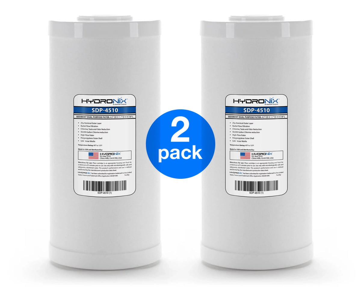 4.5" Cartridge - Dual x Radial 10" Flow Pack 2 SDP-4510 Purpose Hydronix