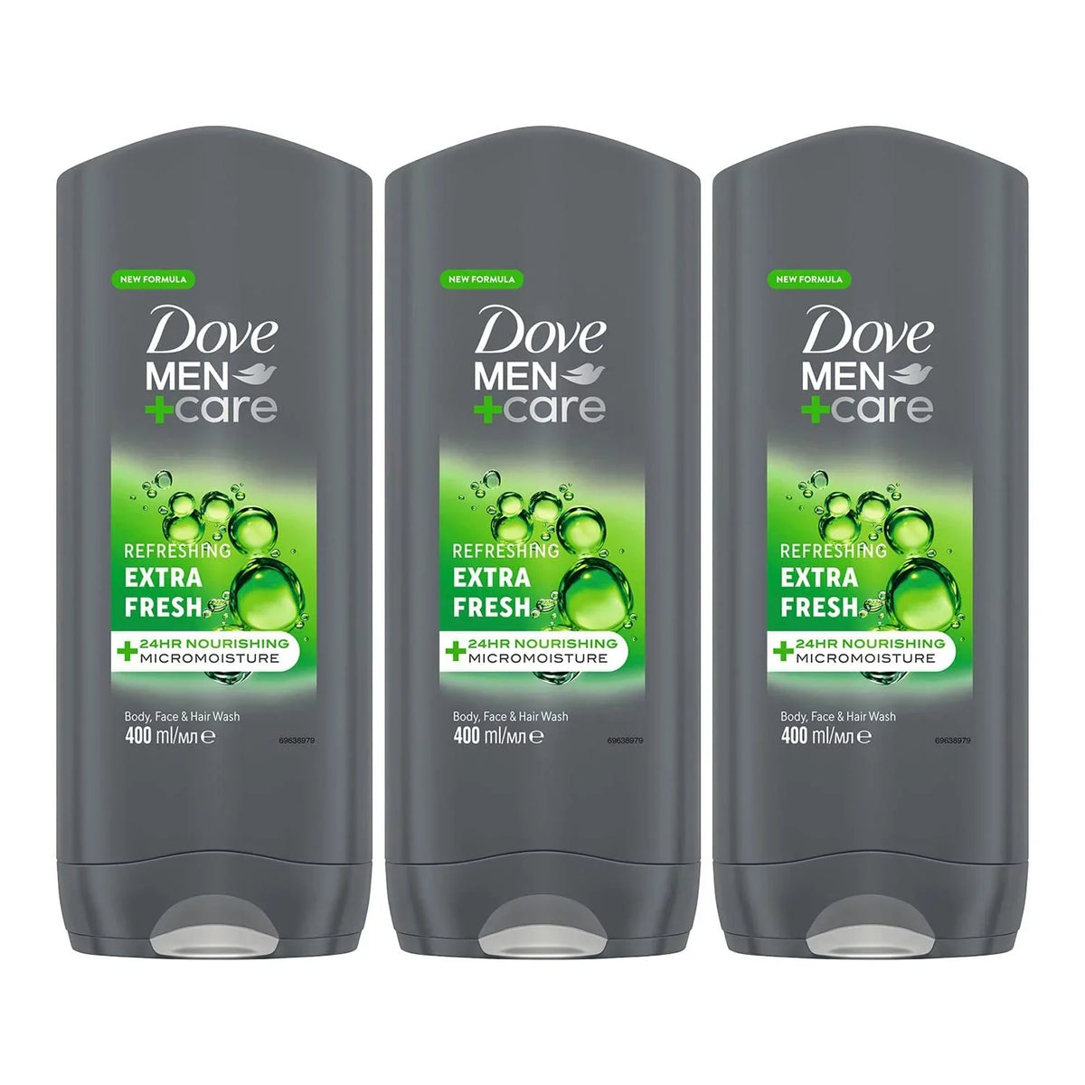 For Refreshing Face Body Micromoisture Pack 3-In-1 Ml Men Of + Wash With Fresh Care Men Dove Technology 3 Extra Nourishing Body 24-Hour And Wash 400 Hair,