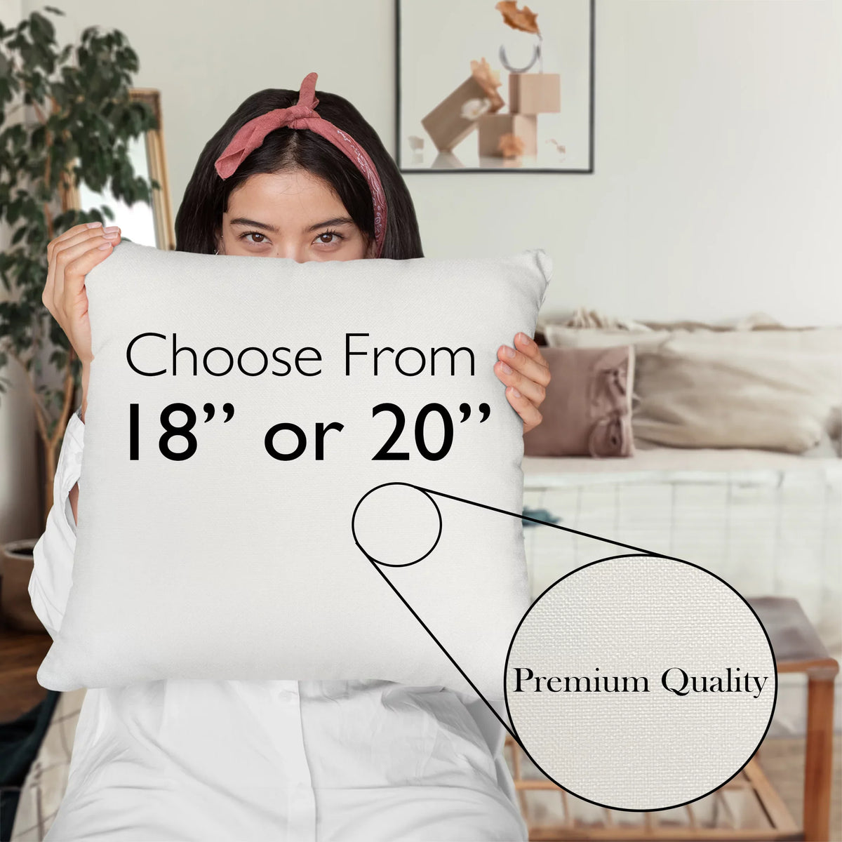 Design White w/ for Eyeshadow Pink Cosmetologist, 20X20 Brush Palette, Lipstick Beauty Business Artist Merch & - My Makeup Makeup Gift Beauty IN Is for or Themed Lovers, Pillow Cover,