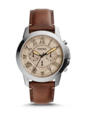 Grant Fossil Chronograph Watch Dial FS5214 Brown Men's