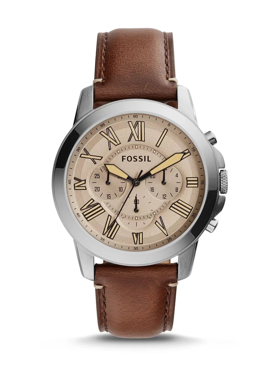 Grant Fossil Chronograph Watch Dial FS5214 Brown Men's