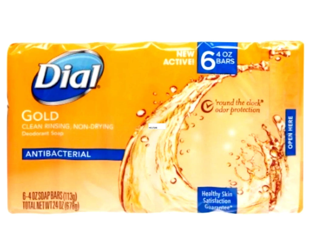 Dial 6 Count of Soap Ounce 4 - Bars, Pack Gold Antibacterial 6