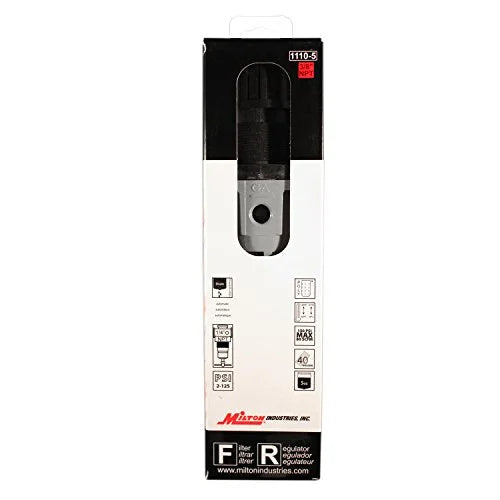 1110-5 Milton 0.37 Polycarbonate NPT in. Filter Piggyback Regulator