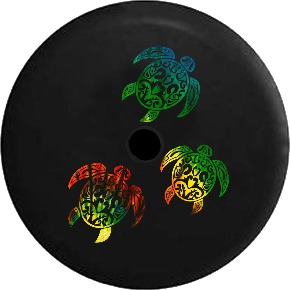 2018 2019 for Camera Turtles Spare JL Jeep 33 Tire Cover Tiedye Inch Backup RV Family Sea Pattern of Wrangler