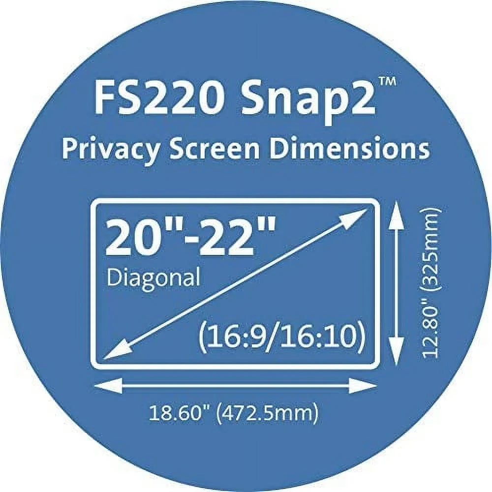 Widescreen Privacy 22 LCD for Screen Filter K55779WW Kensington - K55779WW - Notebook Snap2